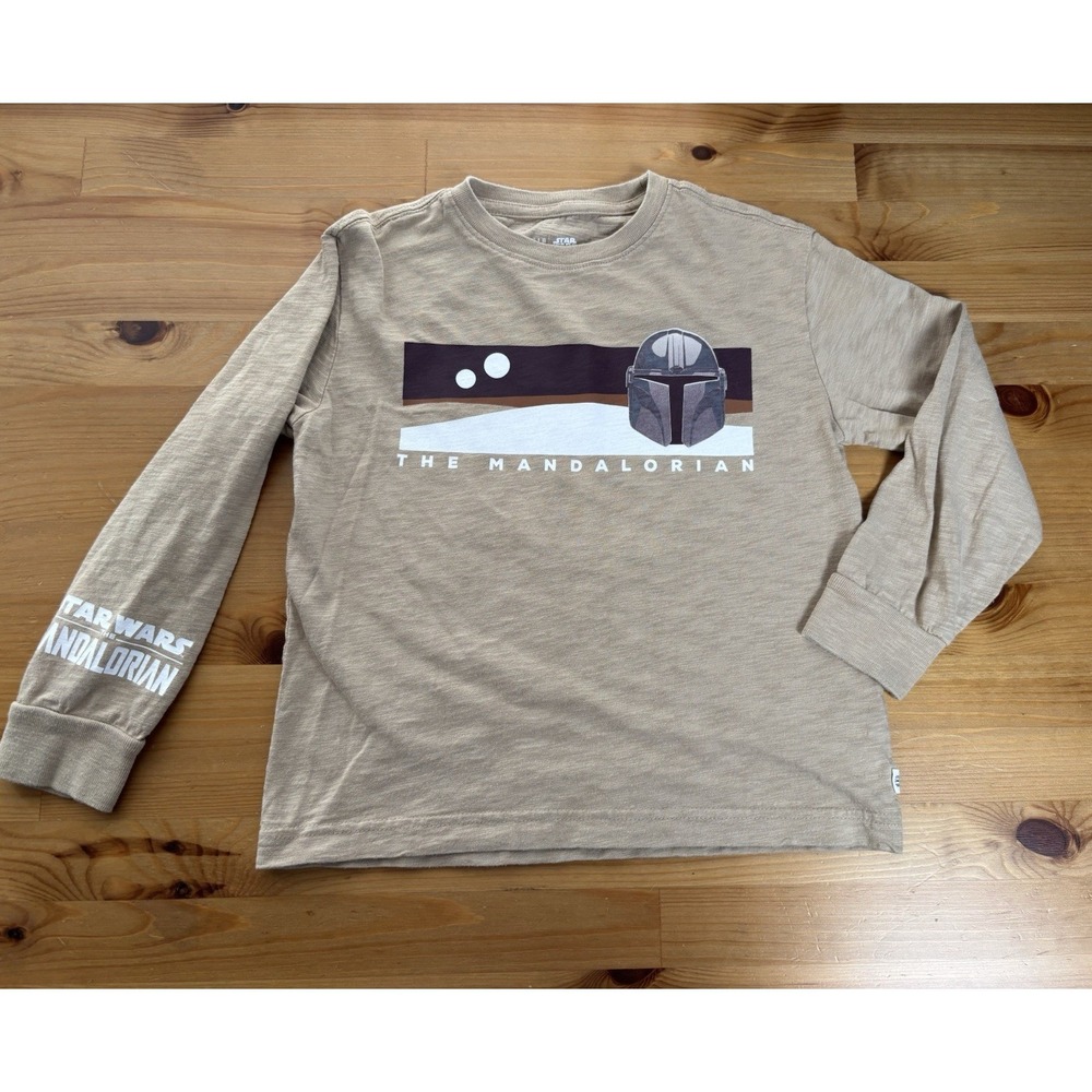 GAP X‎ Star Wars Boys Mandalorian Long Sleeve Graphic Shirt Size S (6-7)